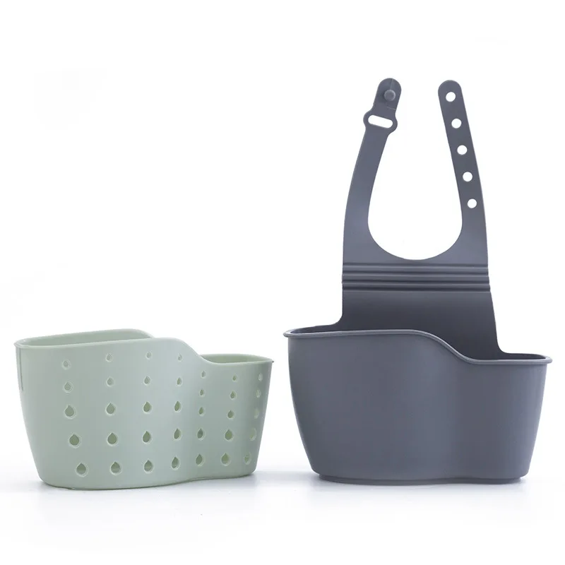 Home Storage Drain Basket Kitchen Sink Holder Adjustable Soap Sponge Shlf Hanging Drain Basket Bag Kitchen Accessories kitchen drain basket