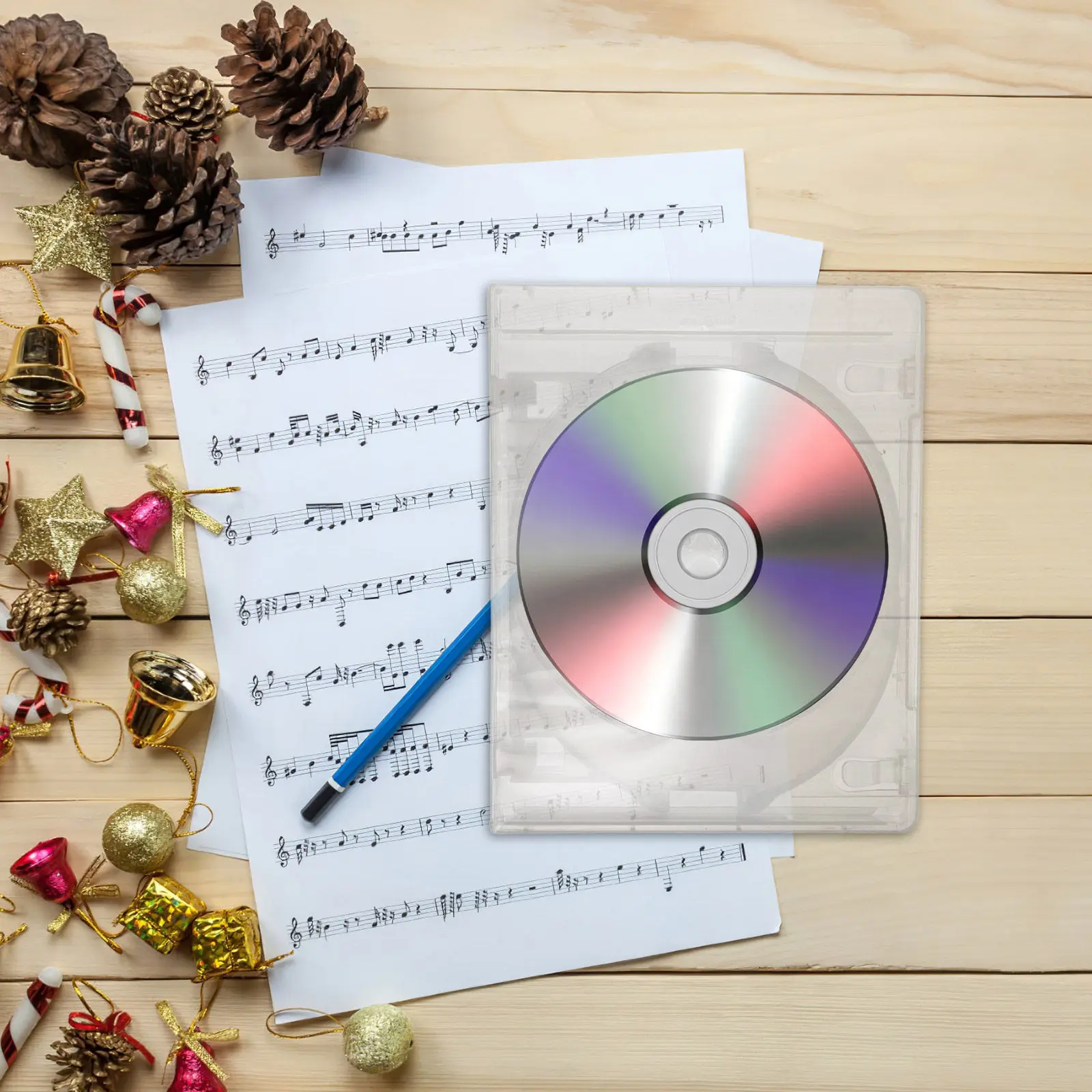 120 슬롯 CD DVD 보관 케이스 정리함(분리형 칸막이 포함) 가정용 관리용 투명 뚜껑 회색