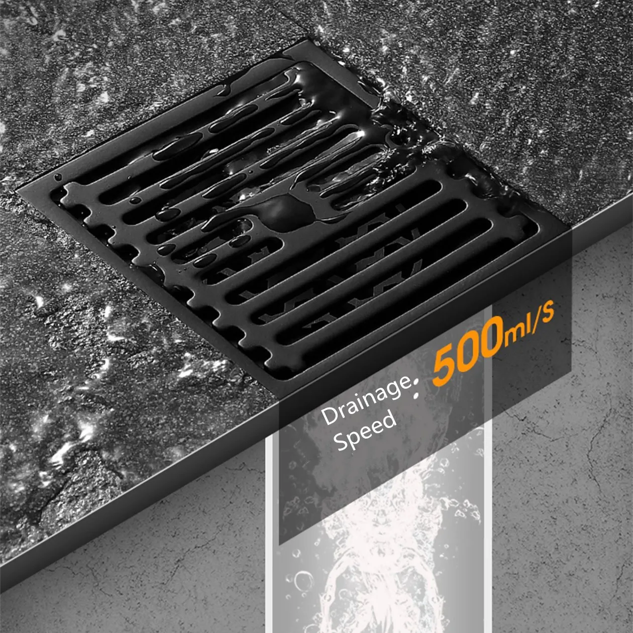 10cm Square Floor Drain Anti Odor Stainless Steel With Removable Cover Shower Floor Drain For Bathroom And Laundry