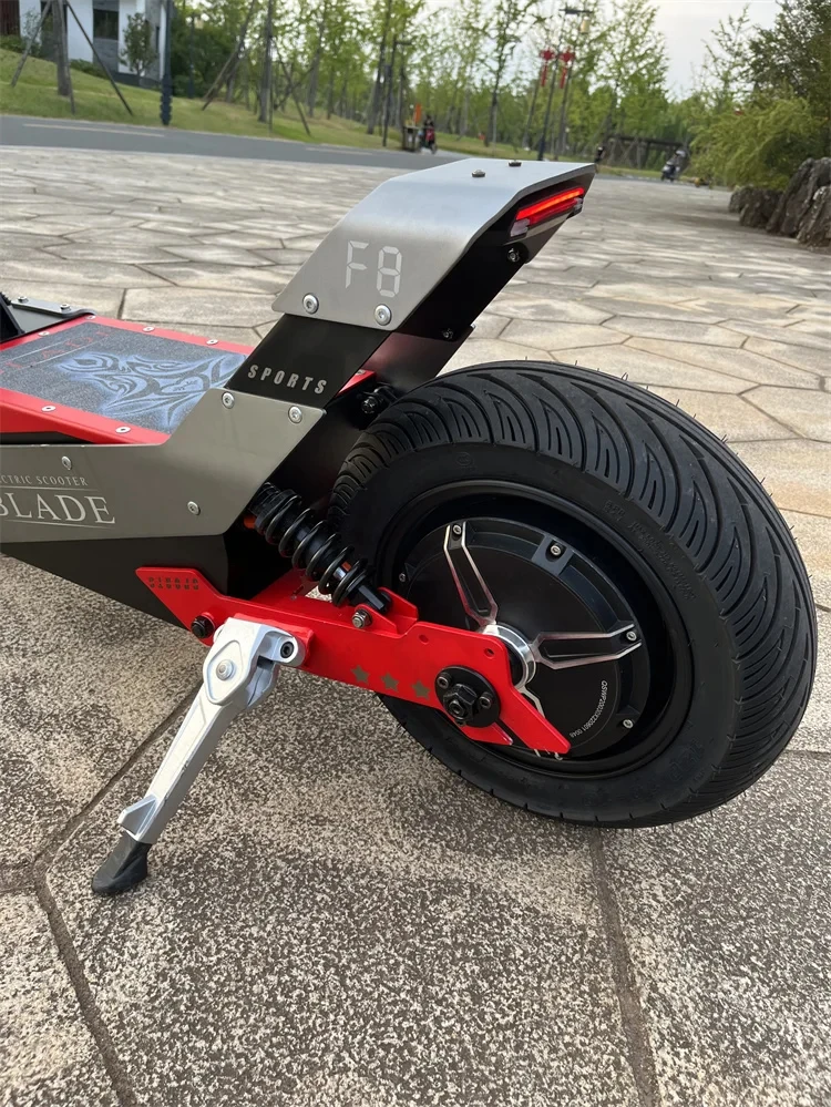 Adult 15000W Racing Motor Powerful 72V 30-60Ah 16Inch Fat Tire 75-80MPH NFC Start Electric Scooter