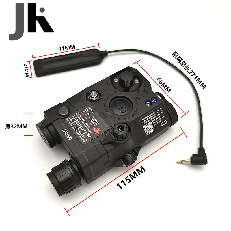 Tactical PEQ15 Red Dot Laser Aiming IR light Battery Box Surefir M300 M600 Flashlight Tactical Dual Control Remote Switch PEQ
