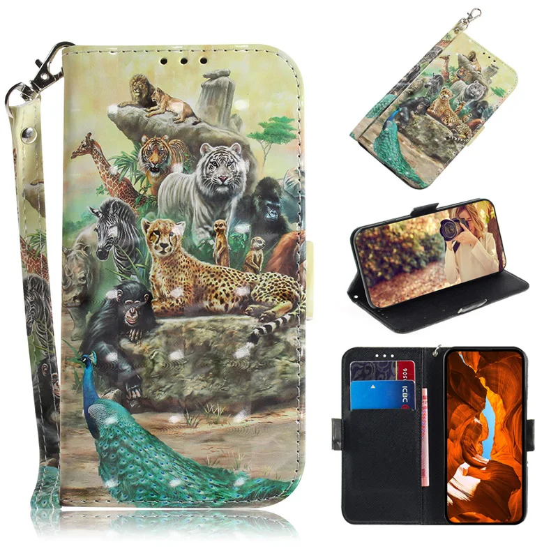 Painted Flip Leather Magnetic Phone Case