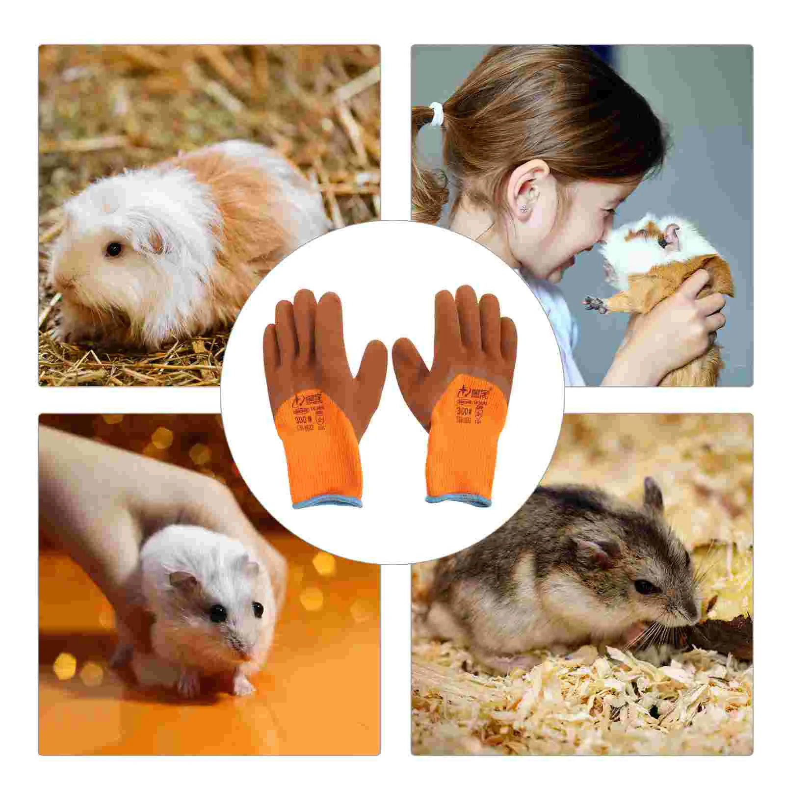 Pet Grooming Gloves Pet Protective Gloves Gloves Training Proof Grooming Bite Hamster Anti Cat Bird Small Puncture Handling Thickening Animal Scratch Welding Pet Glove