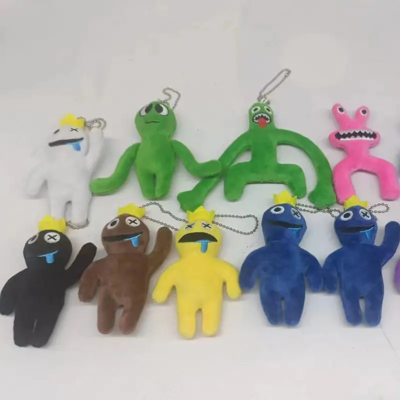 새로운 레인보우 프렌즈 플러시 장난감 열쇠 고리 인형, 어린이 장난감 애니메이션 Peluche 열쇠 고리 홀더 자동차 가방 액세서리 선물