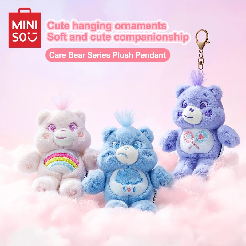 Miniso Care Bear Series Peluche Ciondolo Borsa Da Scuola Decorazione Anime Periferiche Kawaii Giocattolo Mini Bambola Regalo Di Compleanno Per Bambini