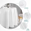 White Round Tablecloths Overlay Cover, Smooth Fabric Table Cloth, Wedding Party, Hotel Decor, Multi Size Optional, 145-335cm 3