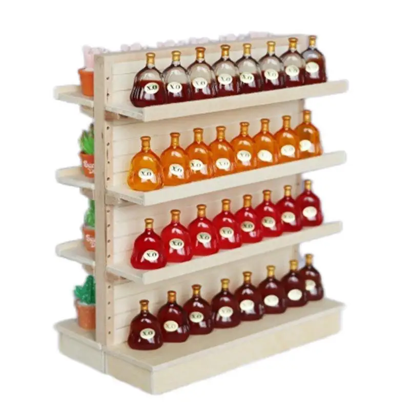 

Кукольный домик, 4-уровневая деревянная миниатюрная витрина, книжная полка, магазин кукольных домиков, аксессуары для детей, подарок на праздник