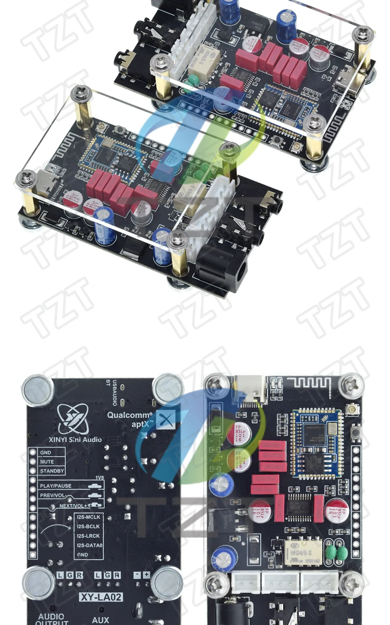 DC8-24V XY-LA02 Qualcomm QCC5125 + PCM5102A Bluetooth Audiophile Bluetooth 5.1 Decoder Board APTX LDAC Verlustfreie HD-Klangqualität – Detail 11
