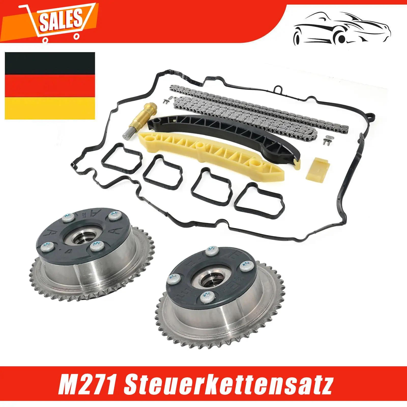 AP02 for Mercedes Timing Chain Kit Camshaft Gears M271 Petrol Kompressor C180-C230 engine gasket set engine gasket kit replacement gasket set