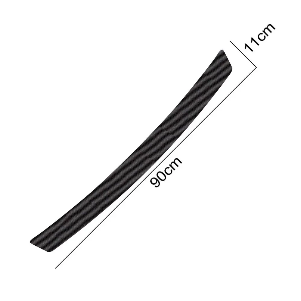 Carbon Fiber Texture Anti-Scratch Car Trunk Sill Sticker Decal Accessories