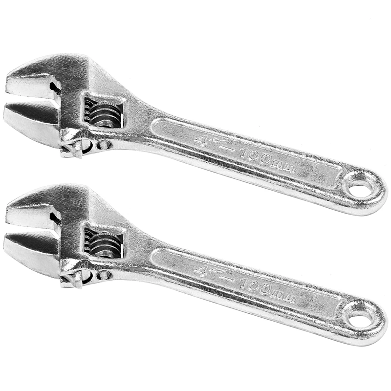 

2X 4 Inch 100Mm Mini Size Metal Adjustable Spanner Wrench