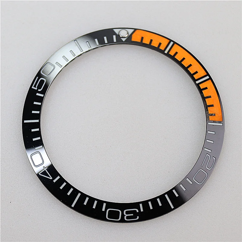 Watch Accessories Parts Water Ghost Seahorse GMT Digital Scale Outer Ring Full Luminous Ceramic Bezel 40x32.5mm Bezel Insert