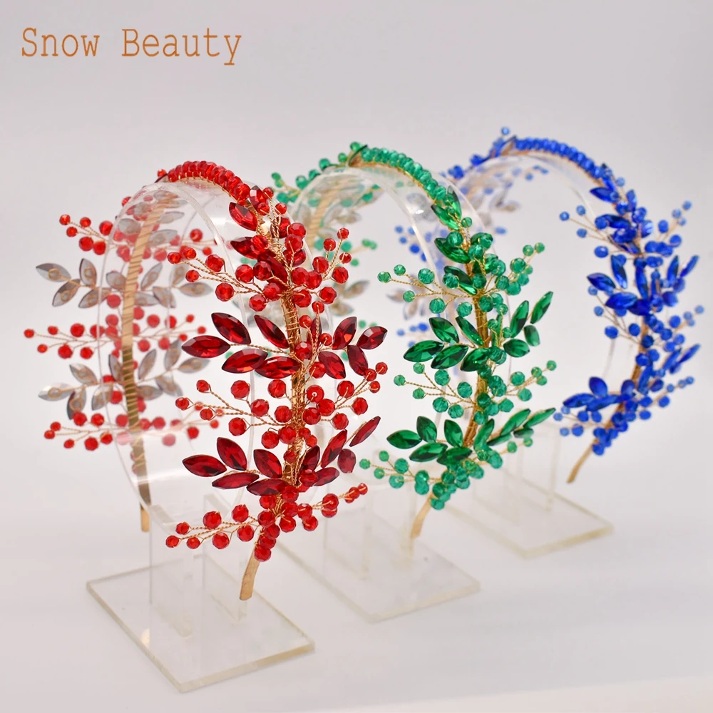 Handmade Crystal Hair Accessories Hair Band For Brides Women Wedding