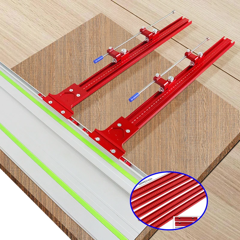 

Aluminium Circular Saw Track Set Track Saw Rail 3000mm Parallel Rail Guide System For Festol Makita Woodworking Repeatable Cuts