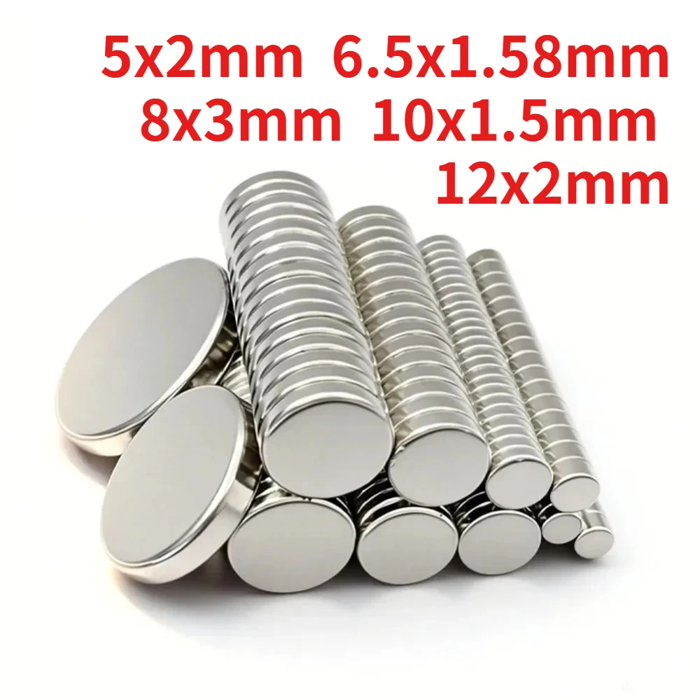Compact Assorted-Size Round Disc Magnets for Handmade Projects and Home Use