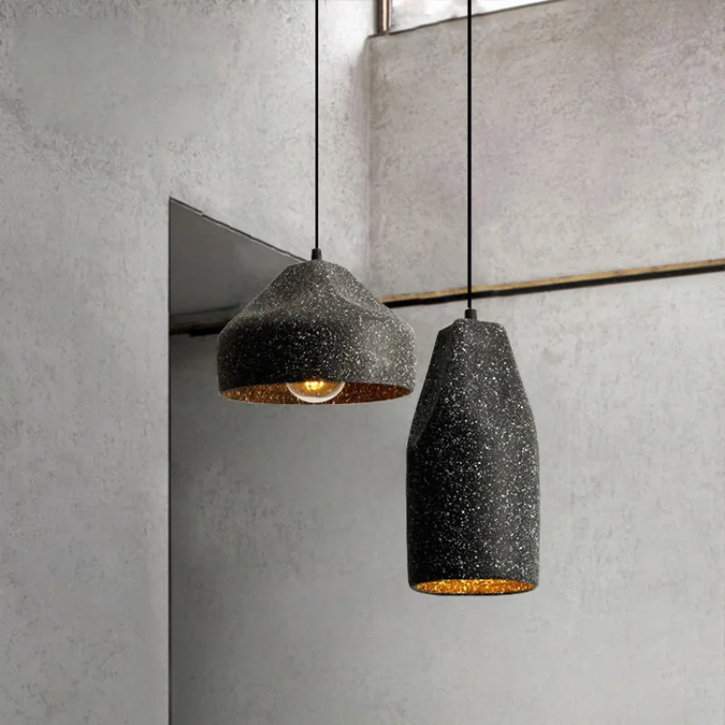 

Nordic Industrial Style Cement Pendant Lamp Restaurant Cafe Bar LED Nostalgic Hanging Light Indoor Parlor Dining Hall Chandelier
