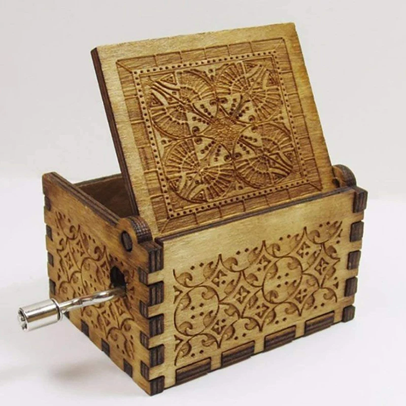 You Are My Sunshine Wooden Music Box Laser Engraved Vintage Gifts for Birthday