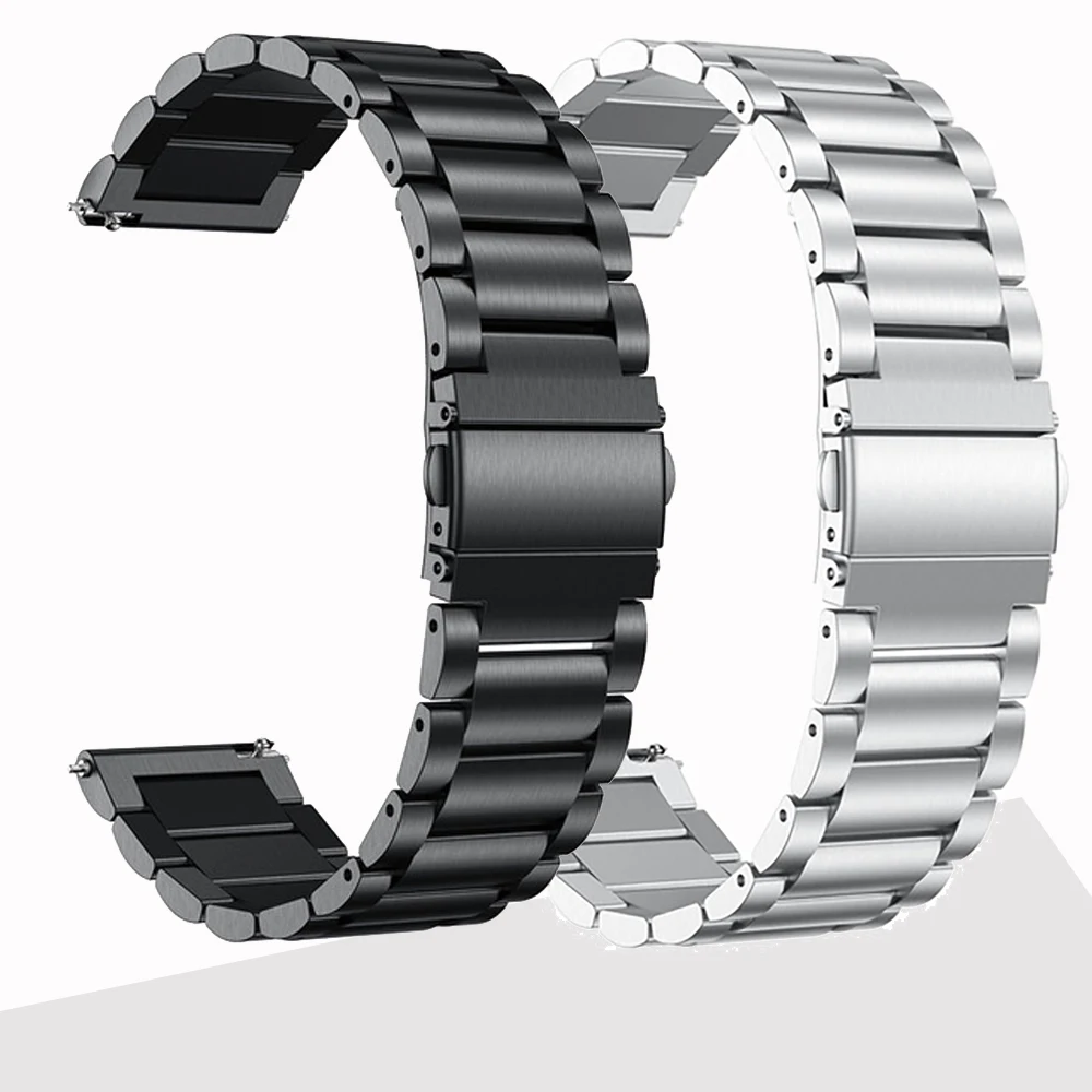 Premium Metal Watch Strap - 18mm/20mm/22mm Adjustable Wrist Loop Bracelet
