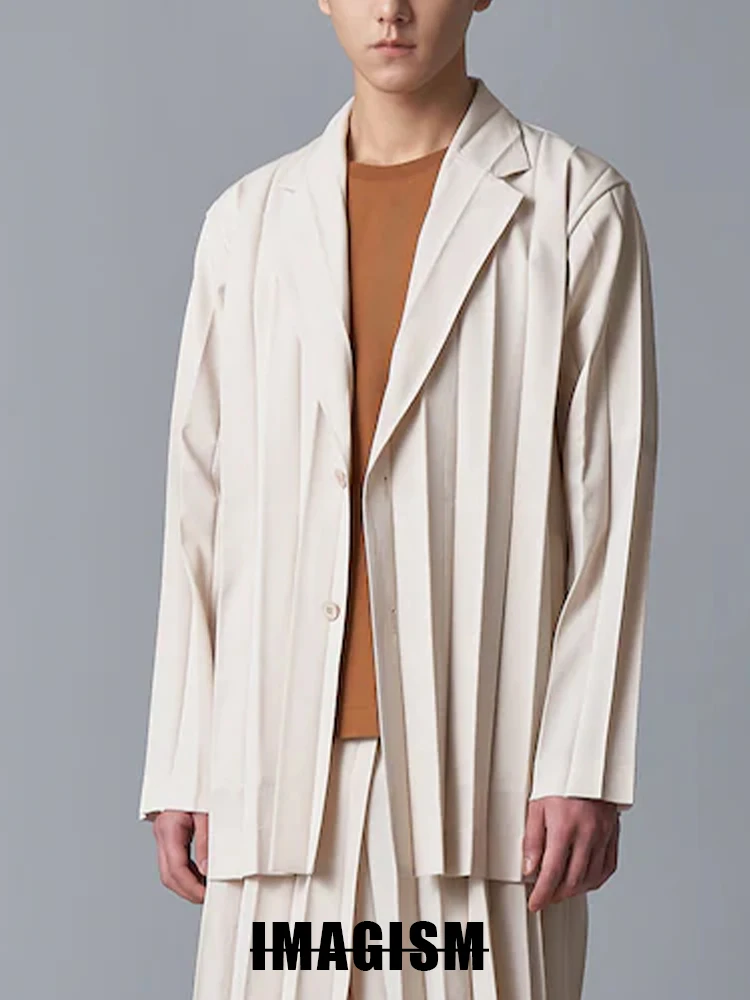 Miyake Fold Autumn And Winter New Niche Design Casual Loose Thin Origami Suit Jacket 5