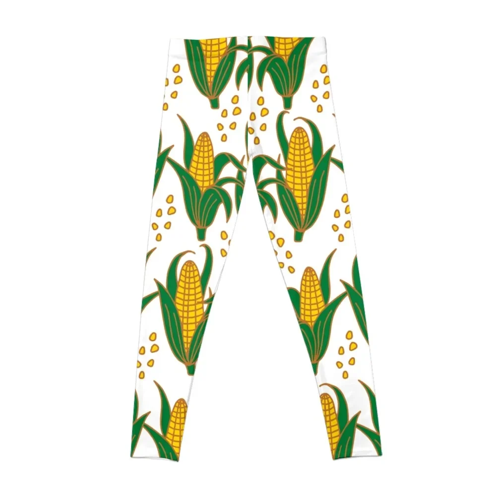 Corn | Corn Pattern on the Cob Summer Sweet Leggings Legging sexy woman gym's clothing Womens Leggings