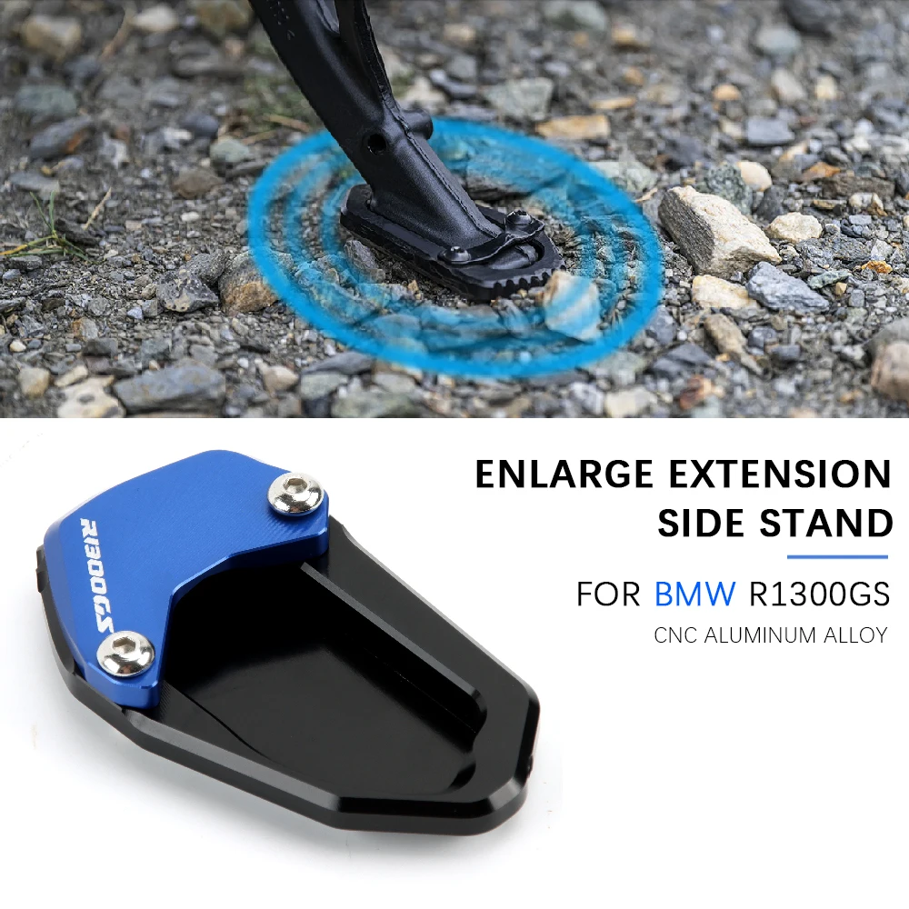 CNC Large Kickstand Sidestand Pad Extension Enlarge Foot Side Plate For Bmw R1200 Nine T 2014
