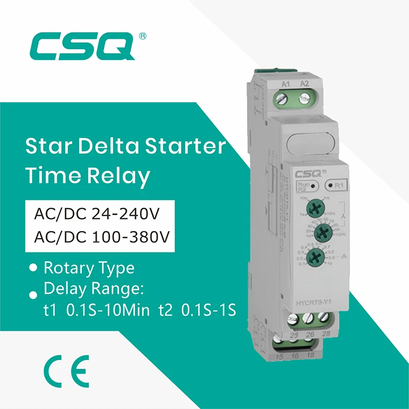 Релейный модуль CSQ HYCRT8-Y 24 В, программируемое реле времени запуска Star Delta