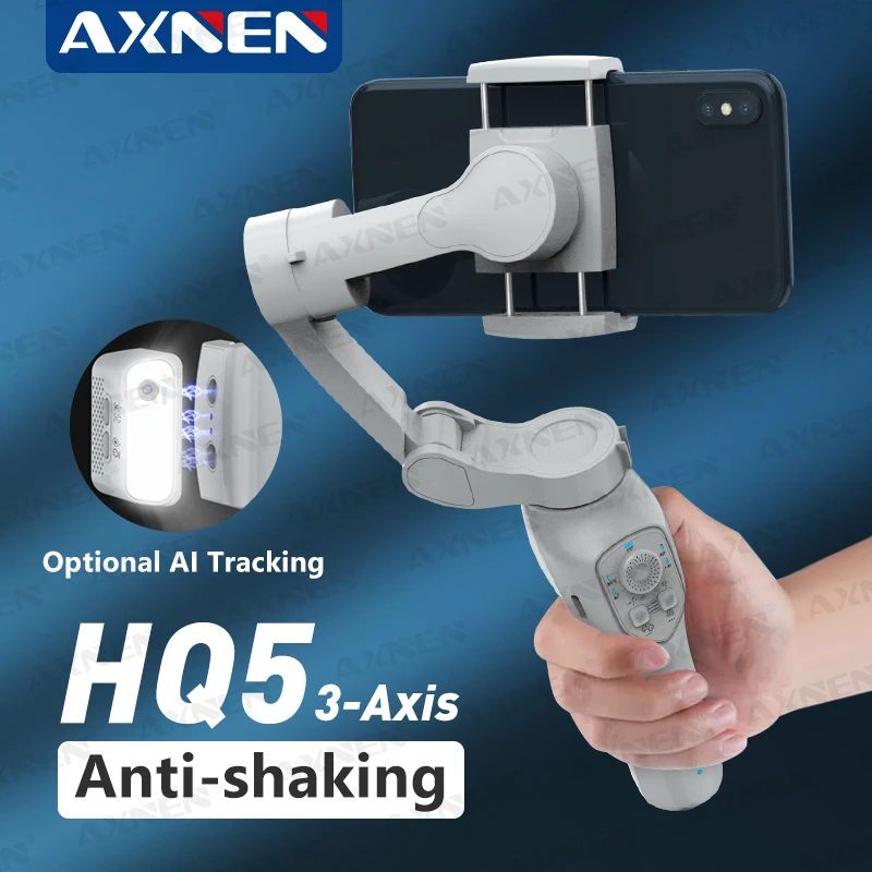 Axnen-携帯電話用のハンドヘルドジンバルスタビライザー、防振