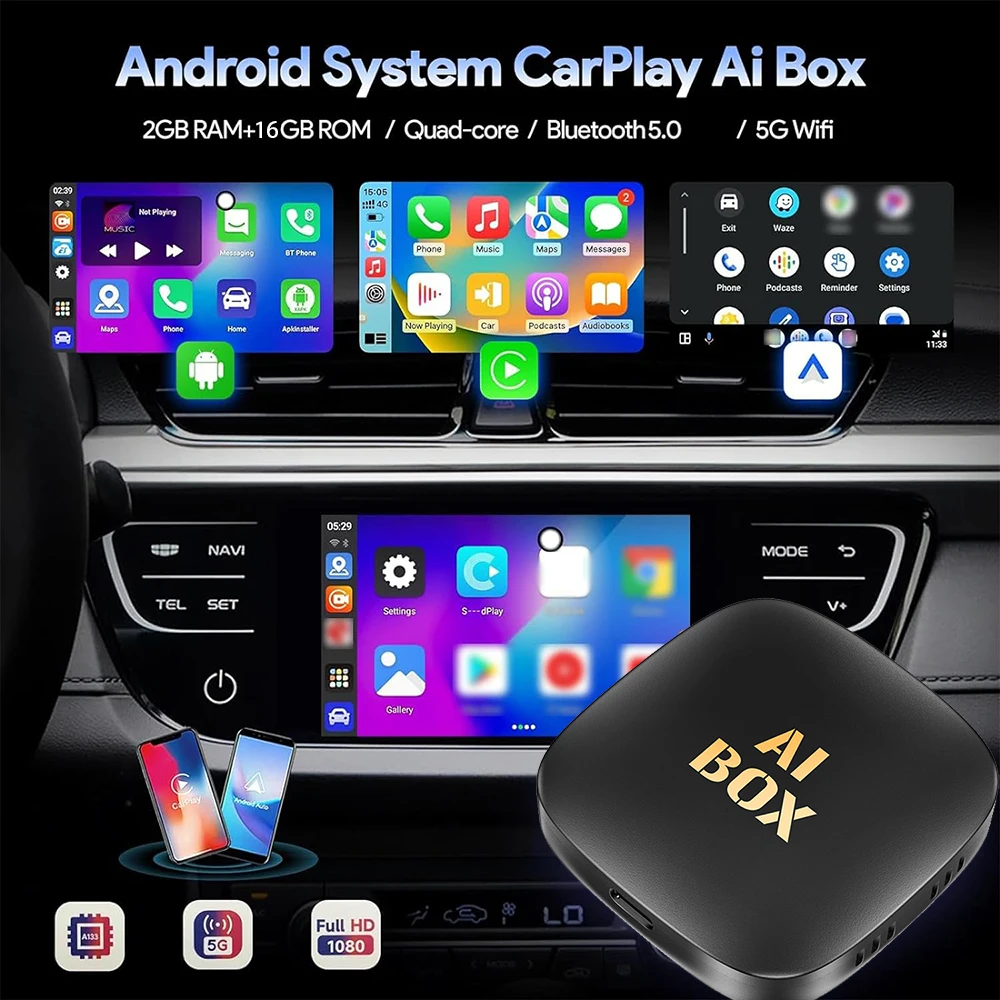 Android 13 New CarPlay AI Box Wireless CarPlay Android Auto Smart