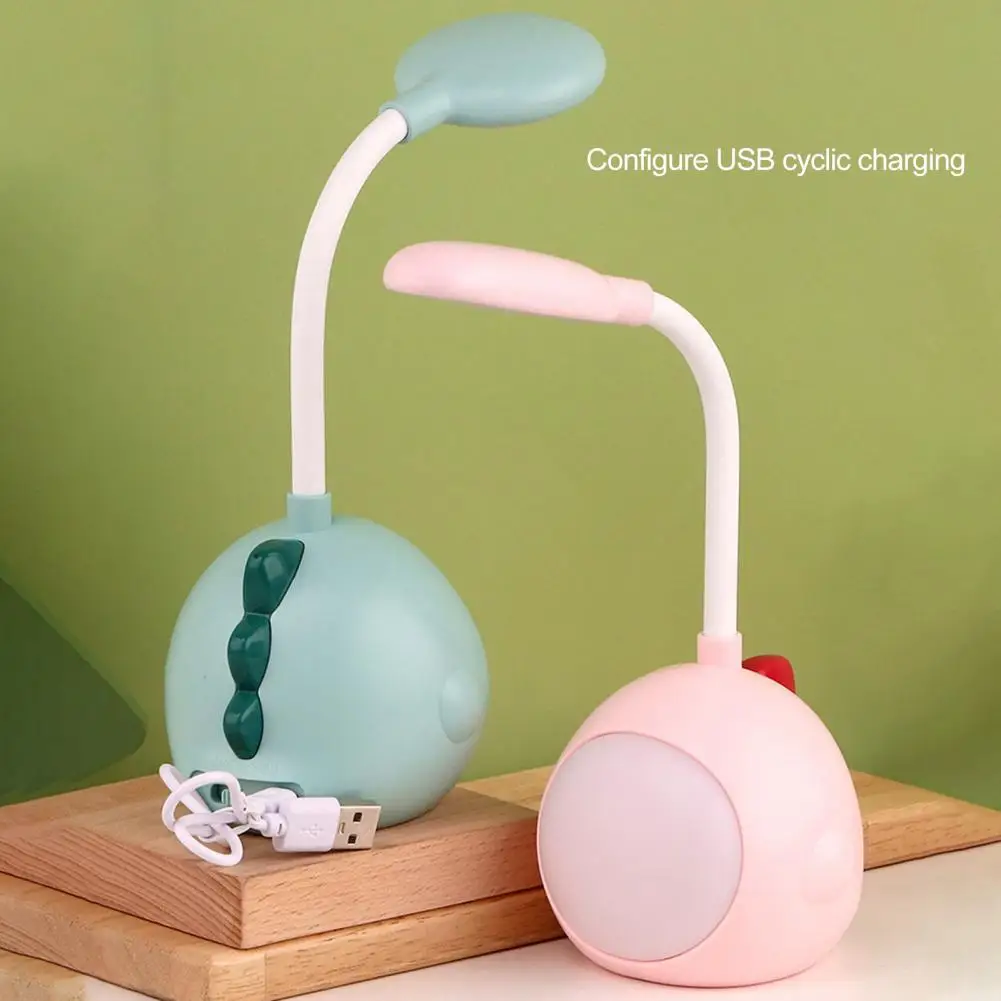 

Dinosaur Desk Lamp Rechargeable LED Night Lamp Flicker Free Cartoon Dinosaur Blue-light Free LED Reading Lamp Decorative