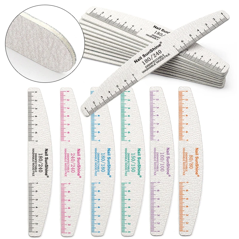 50 stücke Nagel feile Holz Schleif puffer Block Pediküre Maniküre UV Gel Nagellack Pro Nagel feilen künstliche Nagels pitzen Werkzeuge – Detail 3