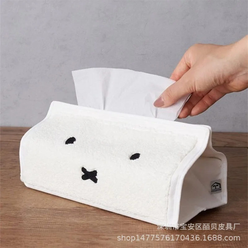 

2024 Kawaii Милая бумажная сумка Miffys ящик коробка Автомобильная салфетка гостиная искусственная ткань Аниме подарок другу подарок на день рождения