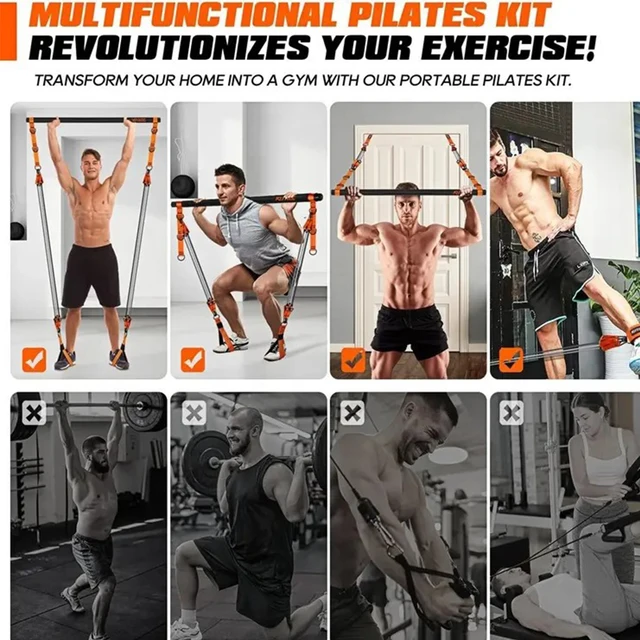 60538-fe671b.jpg Pilates Workout Equipment & Resistance Bands Exercise Bands Set Portable Yoga Pilates Stick Home Gym Strength Training Equipment