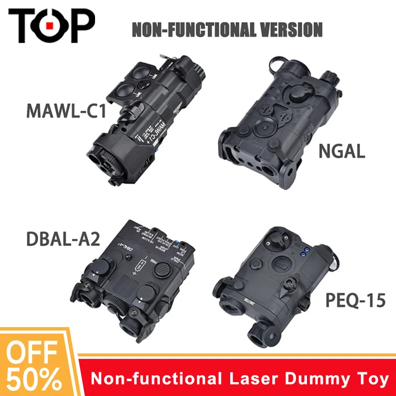 

Tactical Airsoft Non-functional Laser Dummy Toy Version DBAL A2 PEQ 15 MAWL C1 NGAL Battery Box Fit 20mm Rail Toy Decorative