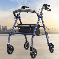 Elderly Rehabilitation Walking Aid Crutch and Walking Assistant Sit-able Pushcart with Support Anti-fall  for Seniors 1