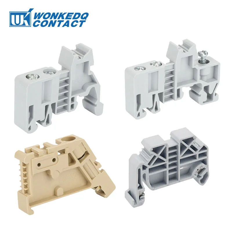 End Bracket Stop For NS35 DIN Rail Terminal Block E/UK E/UK2 EW35 WKF35 249-117 End Clamp For Universal Connector Marker Holder din rail terminal block