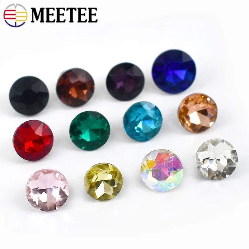 20/50mm 9mm 유리 드릴 의류 단추 칼라 라운드 클라스프 셔츠 단추 DIY 의류 장 바느질 액세서리