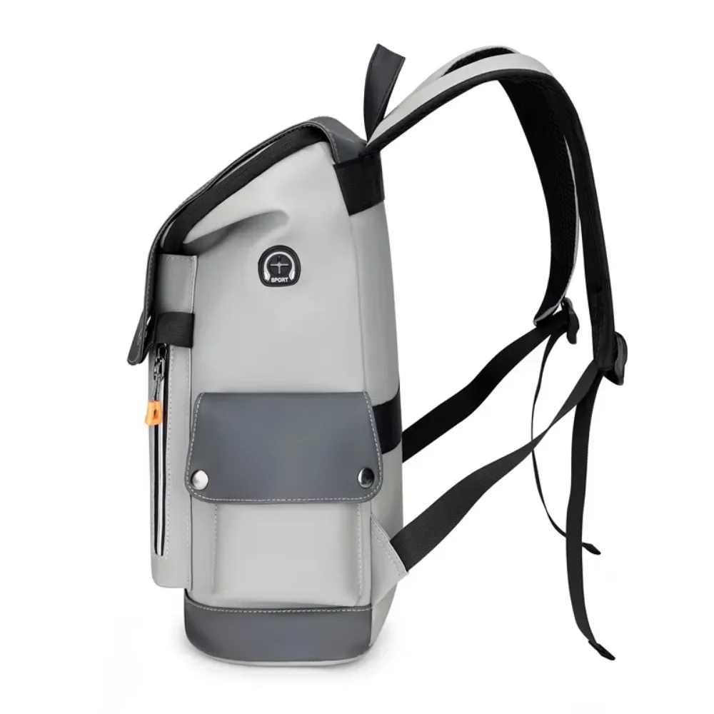 High Quality PU Leather Waterproof Men's Laptop Backpack Large Computer Backpack for Business Urban Man Backpack USB Charging