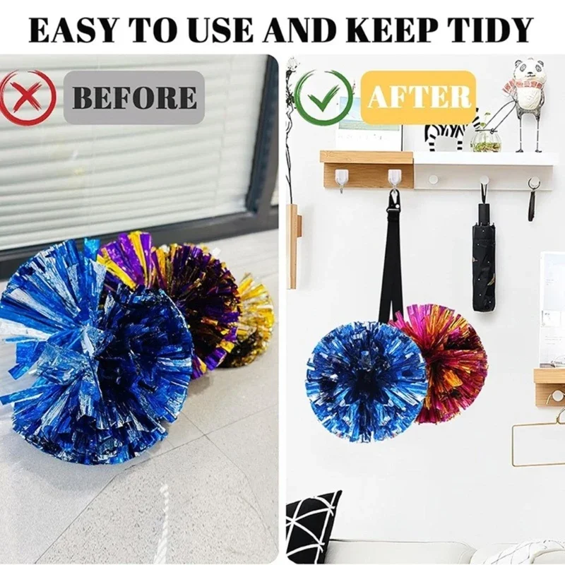Cheerleading Accessories Cheerleader Poms Holder Strap for Girl Sports Cheer Backpack Pom Holder Cheer Pom Lanyard