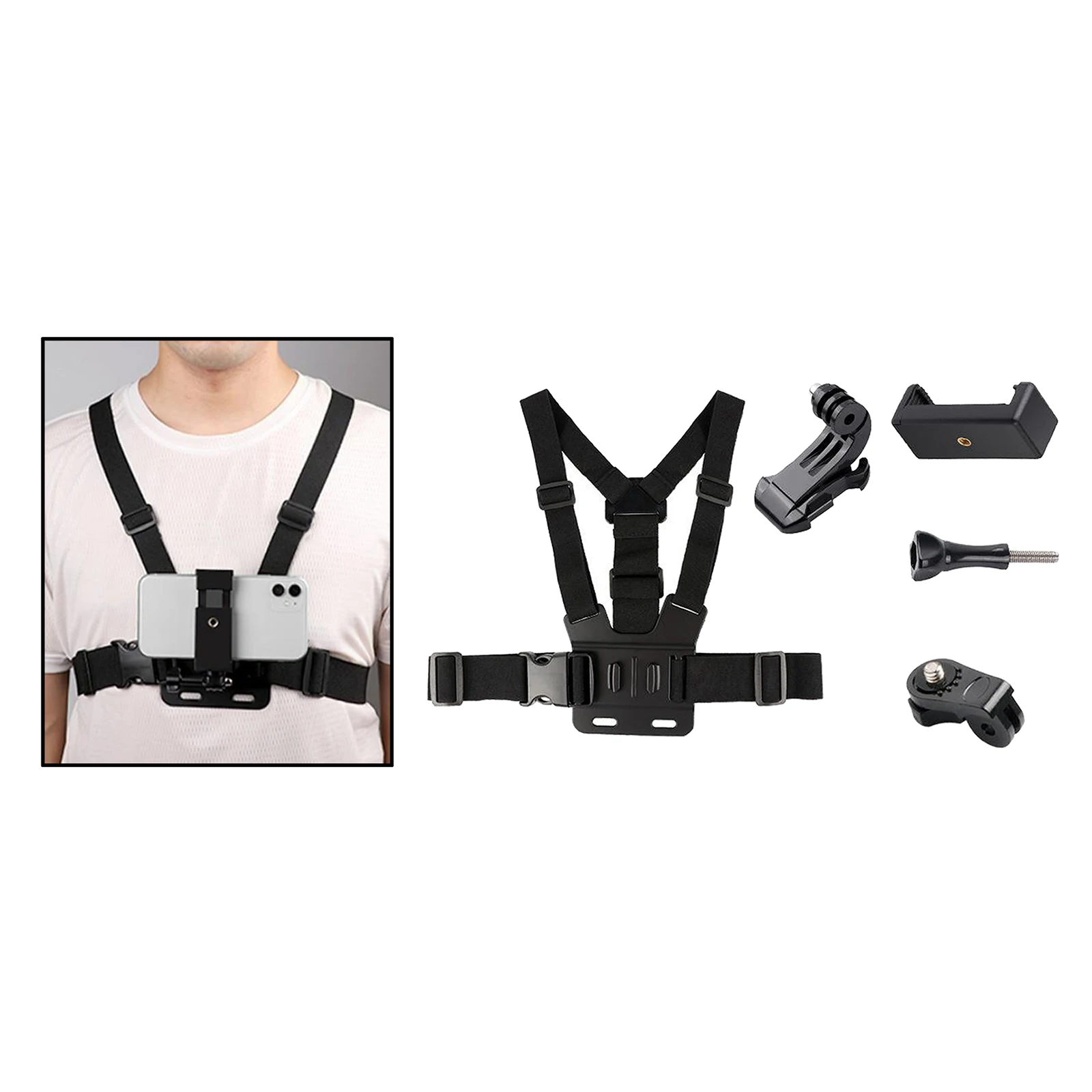 Mobile Phone Body Chest Mount Harness Strap Holder Hands Free Hand Shooting Chest Fixed Straps for iPhone