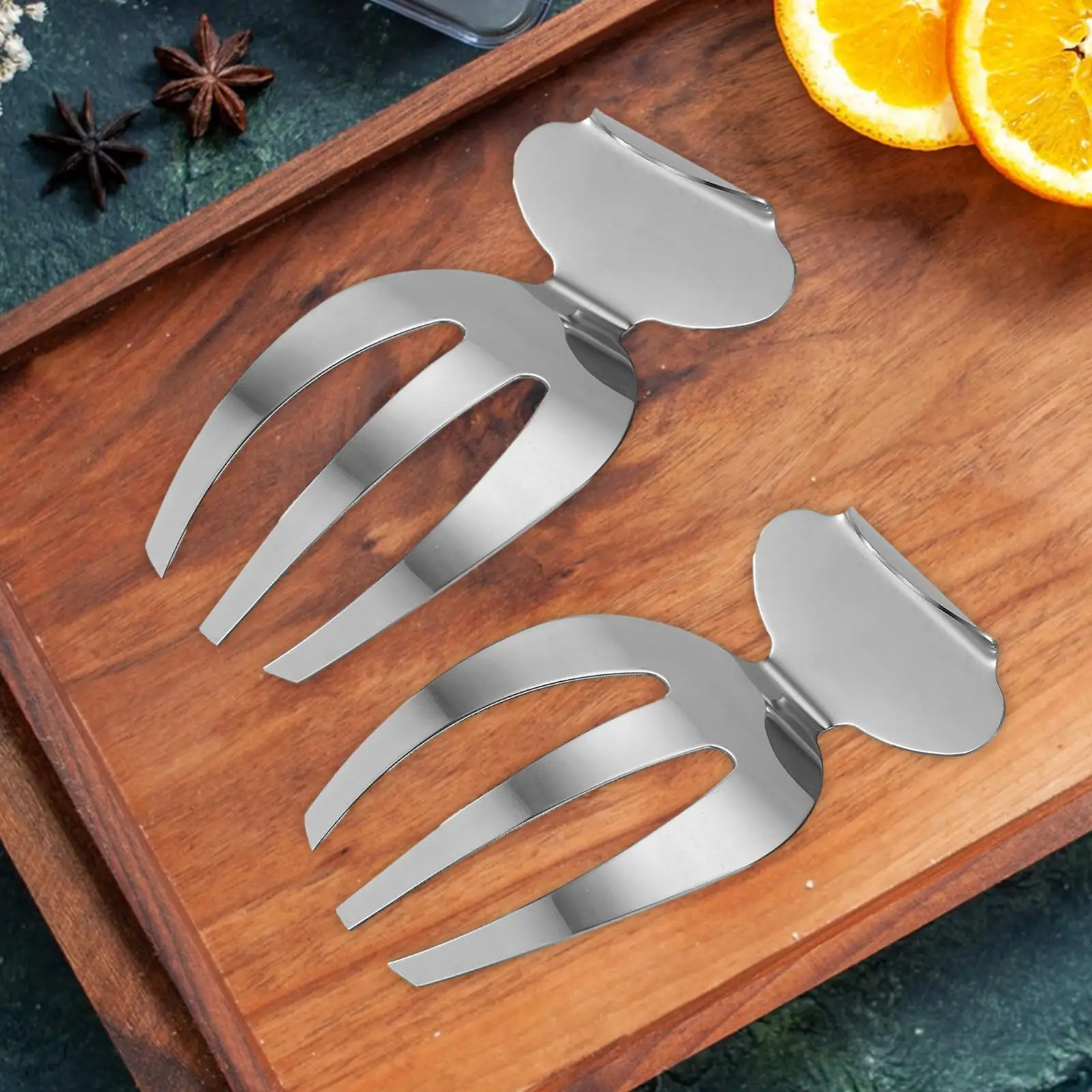 2x Stainless Steel Salad Hands Salad Tools Metal Kitchen Utensils Tossing Tools Serving Utensils for Serving Salad Fruit