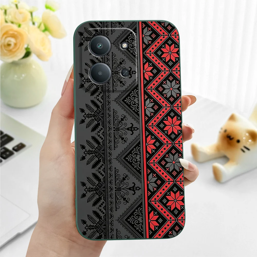 Red Embroidery Silicone Soft Phone Case