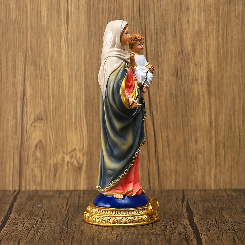 

Madonna with Child Statue Religious Decor Resin Virgin Mary Statue Desktop Statue