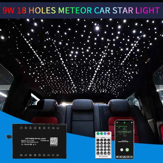Plafonnier LED en fibre optique pour voiture, ciel étoilé scintillant RGBW,  lumière de toit d'étoile, lumière intérieure, lampe décorative de voiture,  escales, 16W - AliExpress