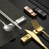 Chopstick Rest Groove Mirror Polished Fork Holder Cutlery Rest Stainless Steel Chinese Style Dinner Spoon Stand 3