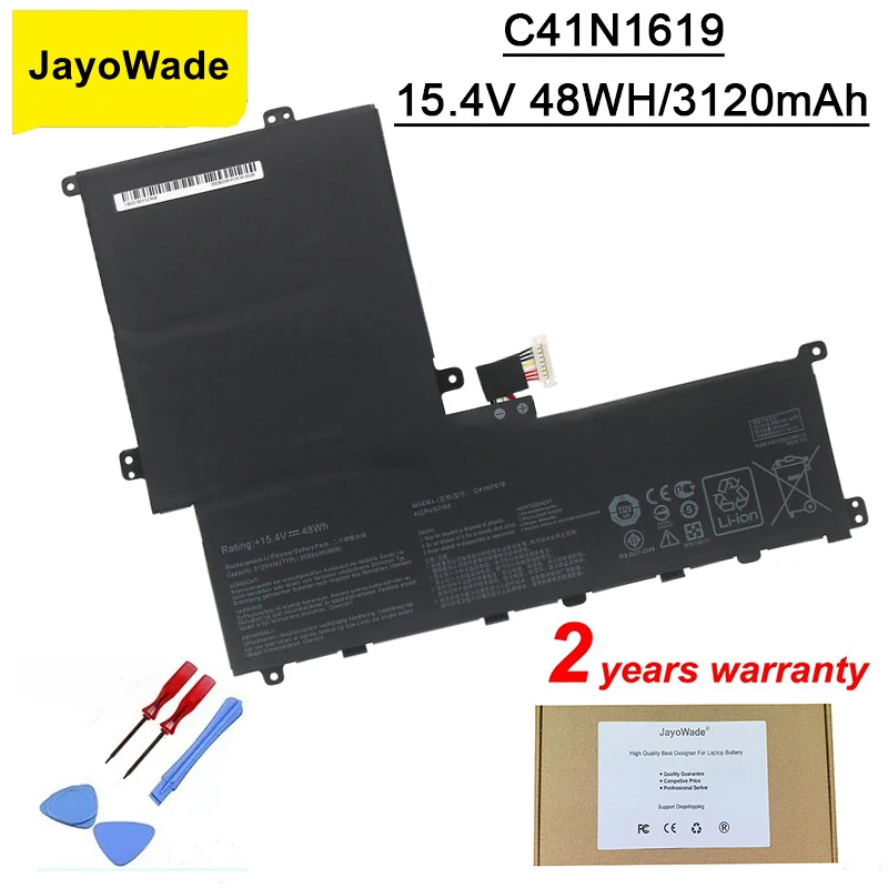 

JayoWade New C41N1619 Laptop Battery For ASUS Pro B9440 B9440UA B9440UA-XS74 B9440UA-XS51 B9440UA7200 B9440UA7500 15.4V 48WH