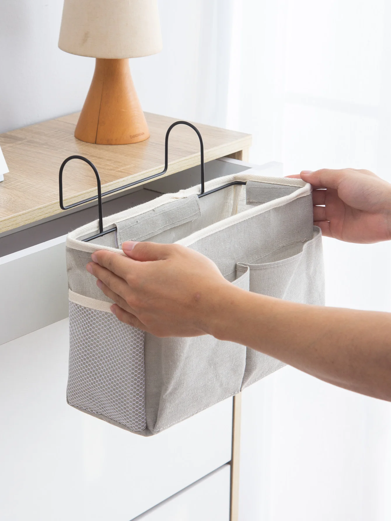Tasca Portaoggetti Per Letto In Tessuto Oxford – Organizer Da Comodino – Per Tablet, Libri, Telefono – Universale