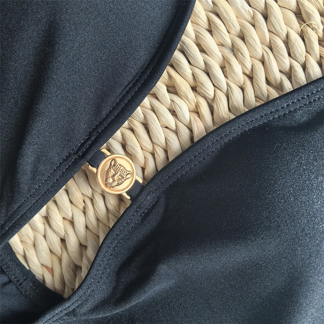 Women's Deep V-Neck Cut Out One Piece Swimwear