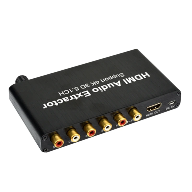 HDMI Compatible Audio Decoder 4K HDMI 5.1 Digital Audio Decoder Splitter Converter US Plug