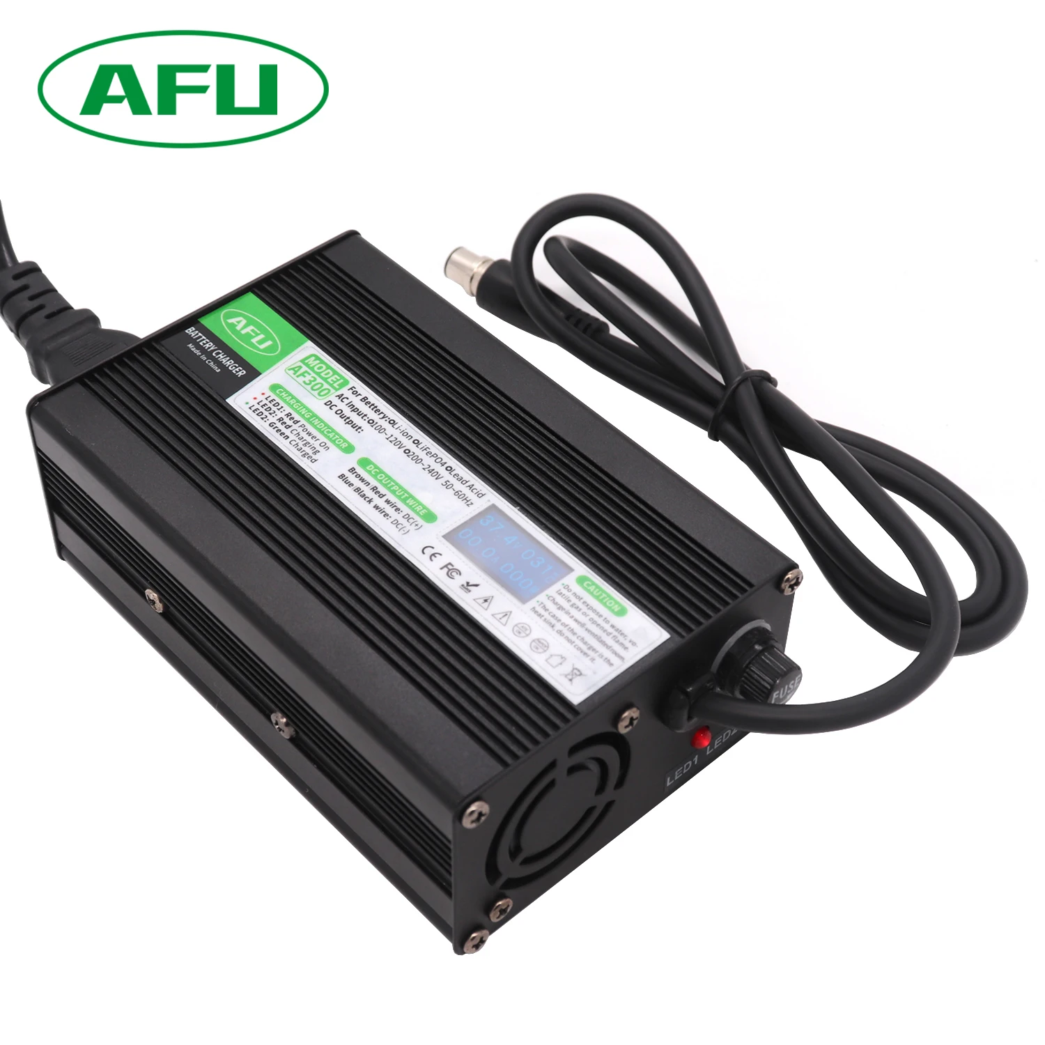 25.2V 6A 리튬 이온 충전기 6S 22.2V 전기 자전거 리튬 배터리 알루미늄 쉘 팬 OLED 디스플레이, 고속 충전기