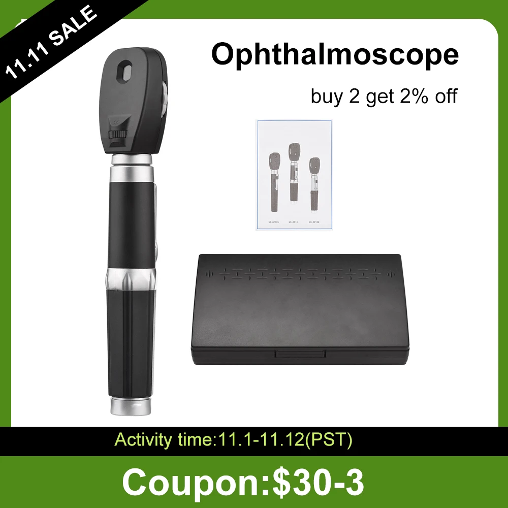 DirectOphthalmoscope5DifferentAperturesProfessionalPortable